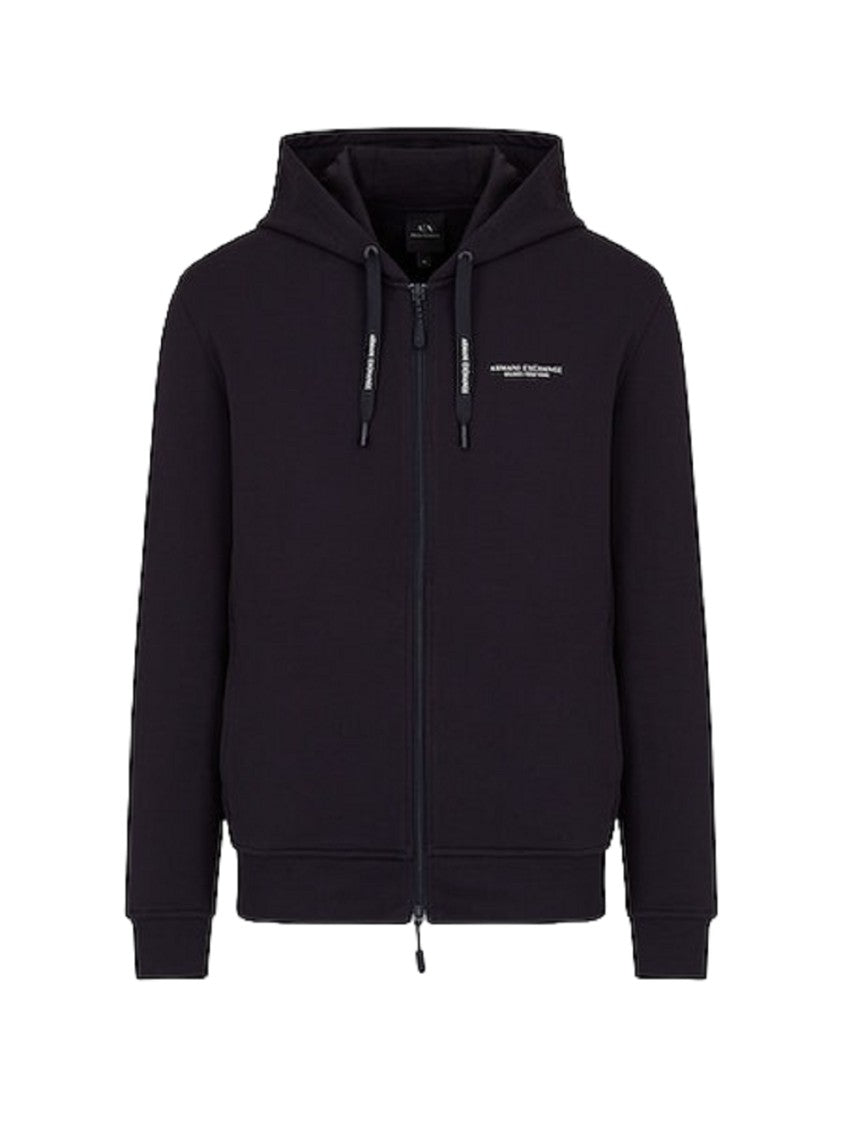 Armani Exchange Blue Hooded Cardigan