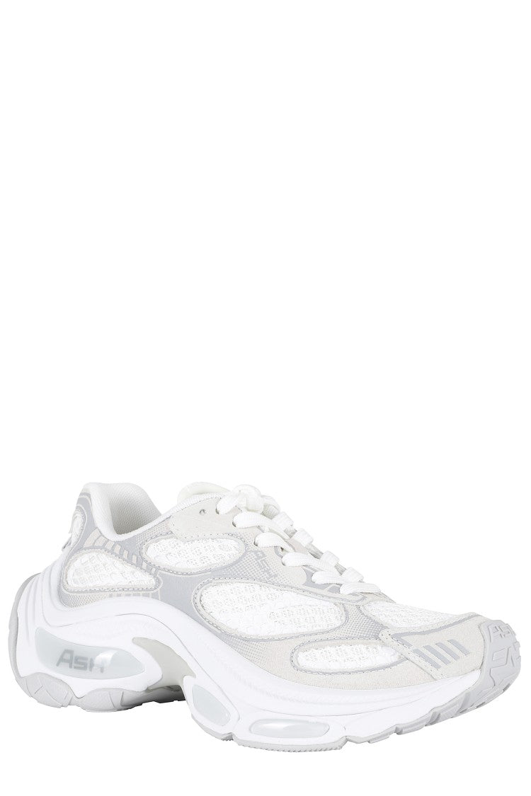 Ash White Dragon Leather Mesh Sneakers