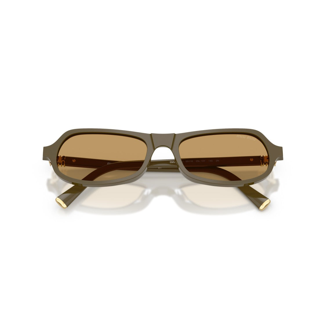 Miu Miu 0Mu B10su Muted Olive Acetate Sunglasses