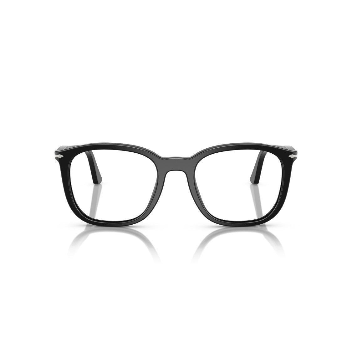 Persol 0Po3355v Square Frame Acetate Eyeglasses With Silver Accents
