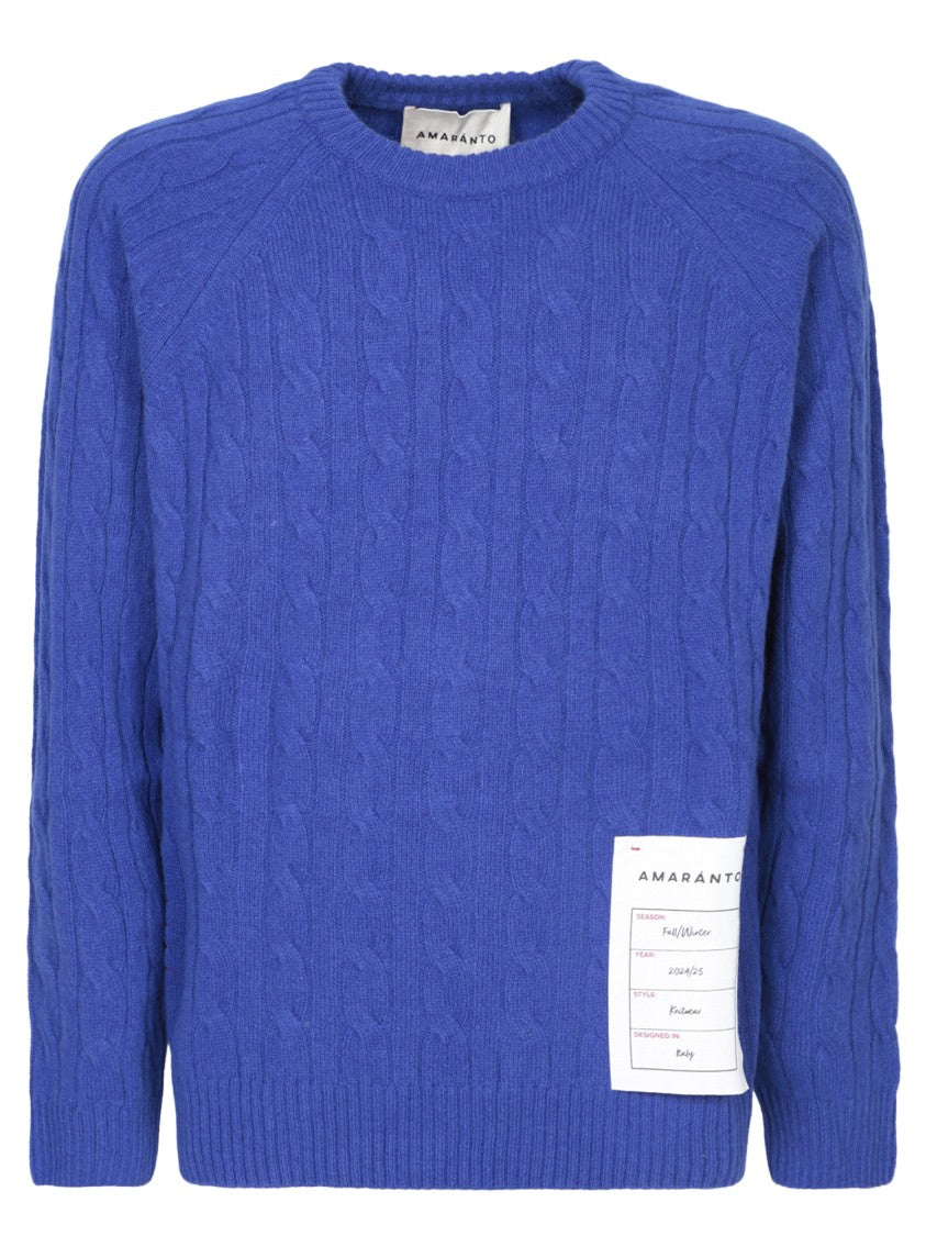 Amaranto Blue Wool-Cashmere Knitwear