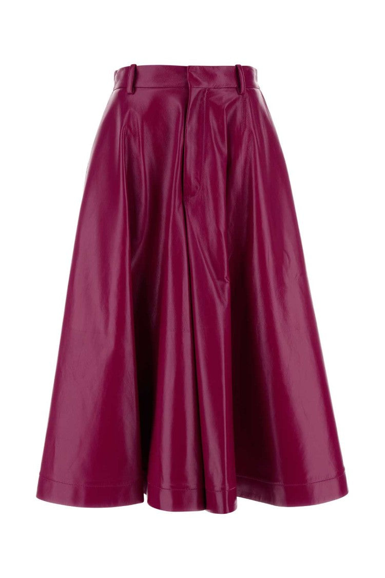 Bottega Veneta Fuchsia Leather Bermuda Shorts