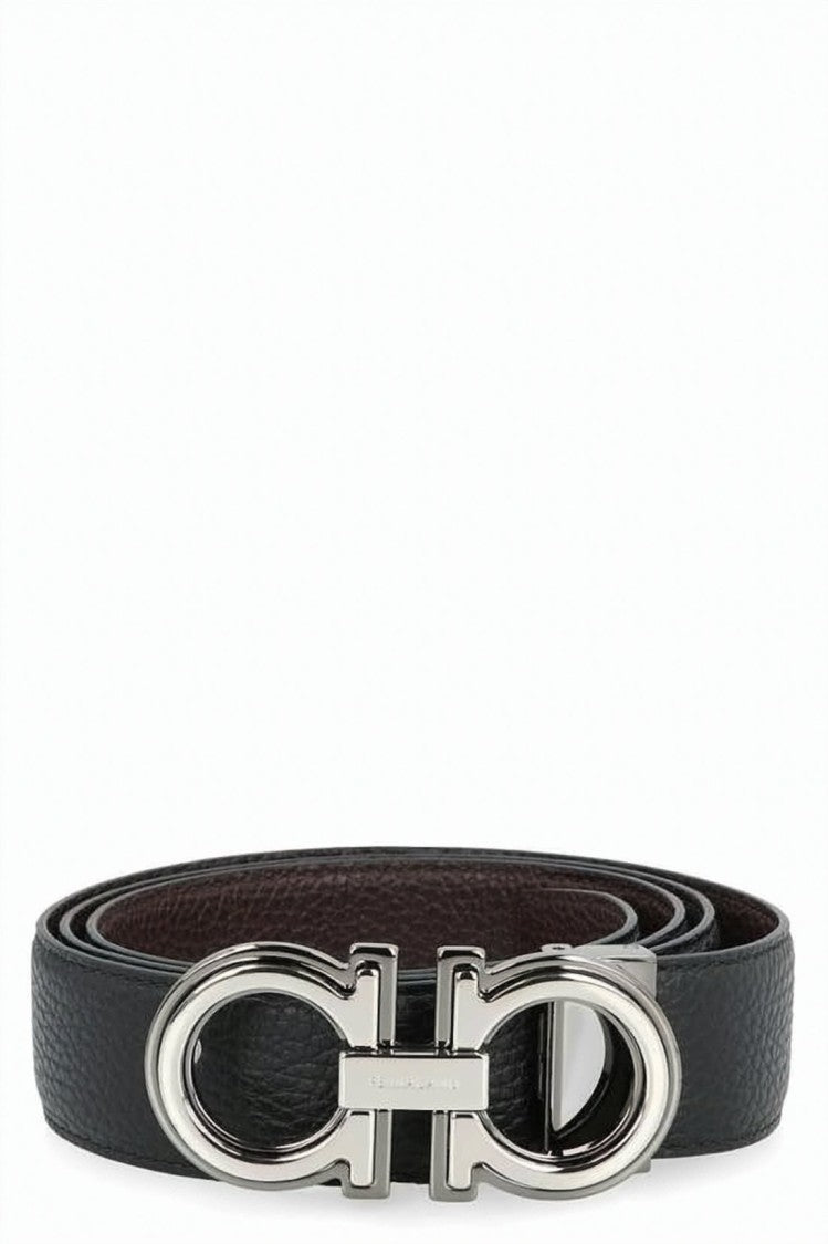 Salvatore Ferragamo Textured Calf Leather Reversible Belt