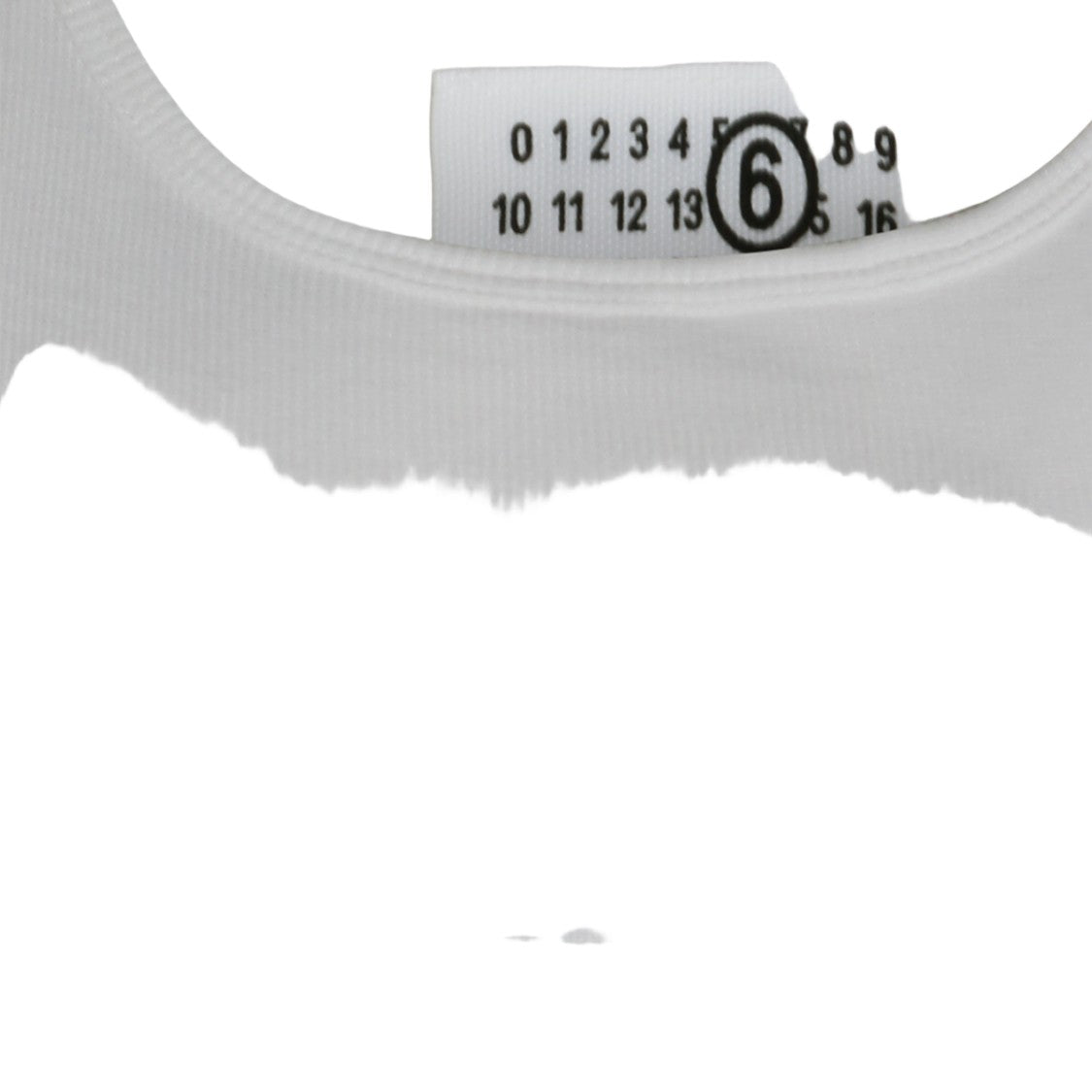 Mm6 By Maison Margiela Fitted White Tank Top With Round Neckline