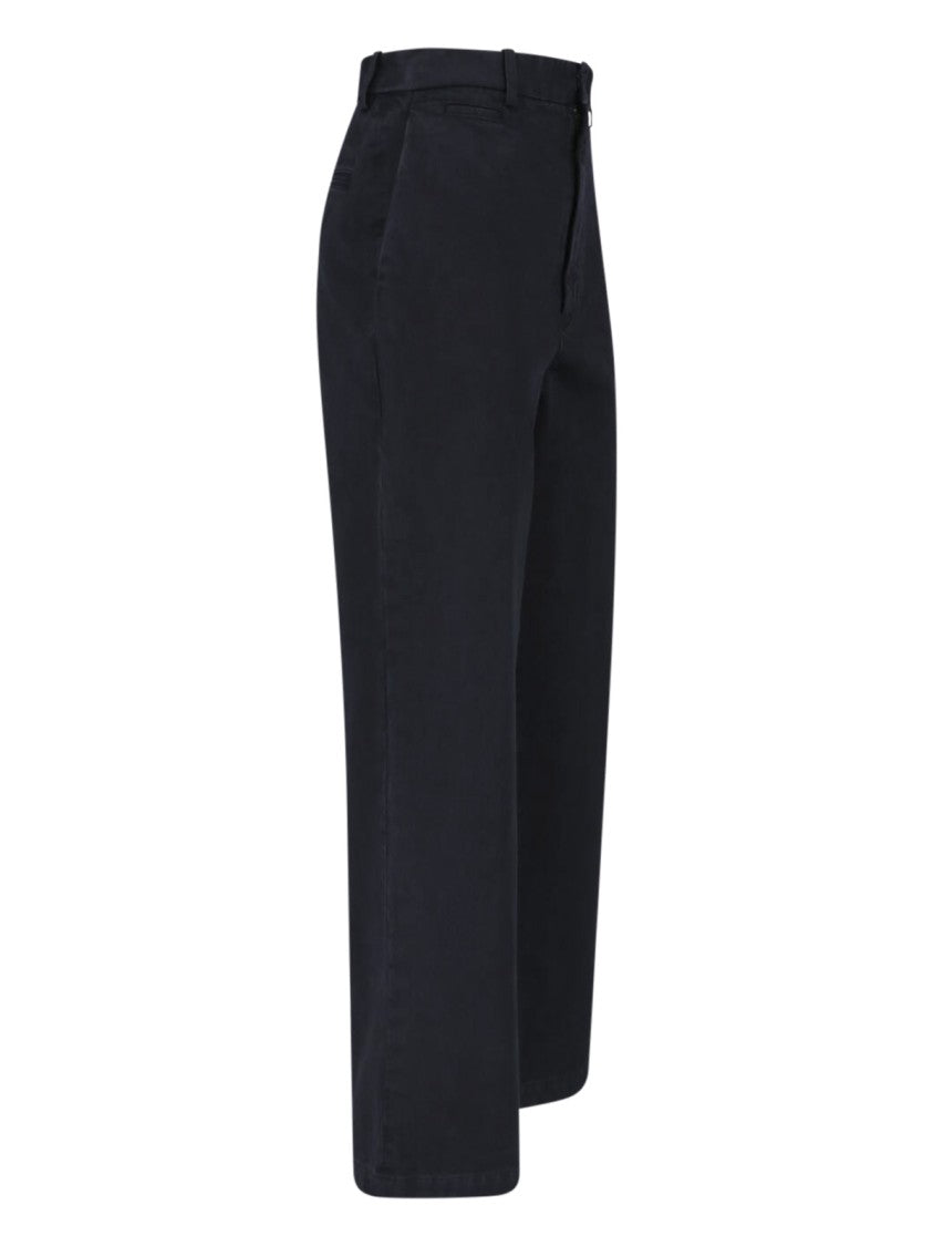 Auralee Black Straight-Leg Mid-Rise Tailored Trousers