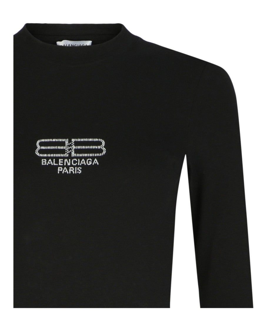 Balenciaga Bb Paris Icon Peel Long-Sleeve T-Shirt