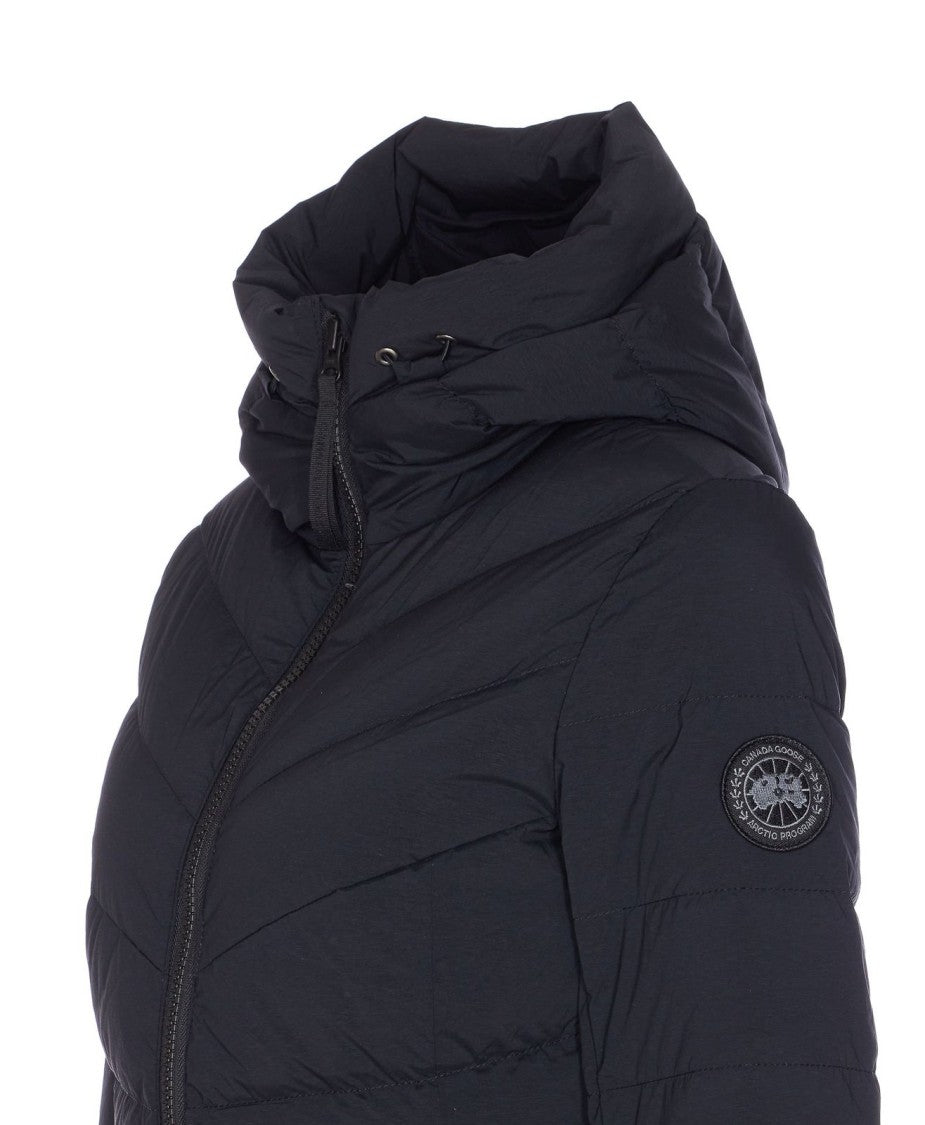 Canada Goose Quilted Black Mid-Thigh Coat