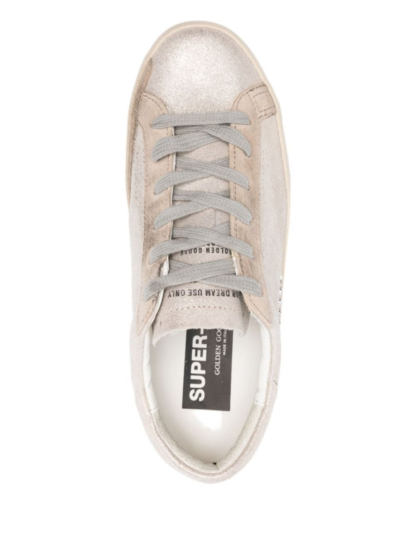 Golden Goose Low-Top Sneakers With Silver-Tone Finish