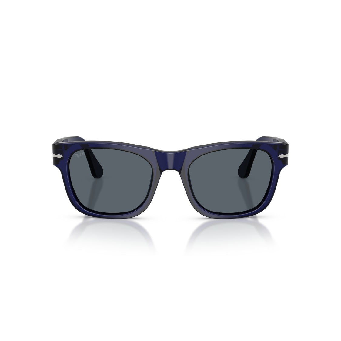 Persol 0Po3269s Bold Rectangular Acetate Sunglasses With Silver Arrow Detail