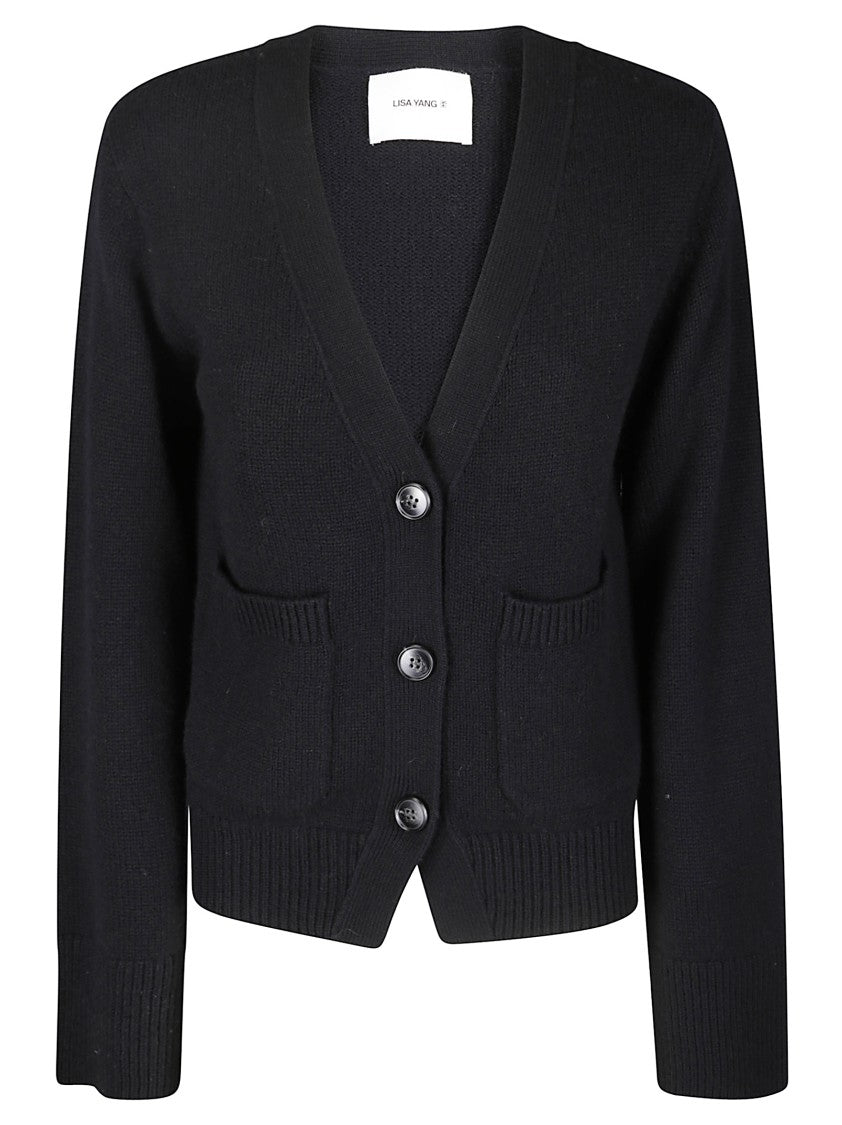 Lisa Yang Knitted Cashmere Cardigan With V-Neck And Button Closure