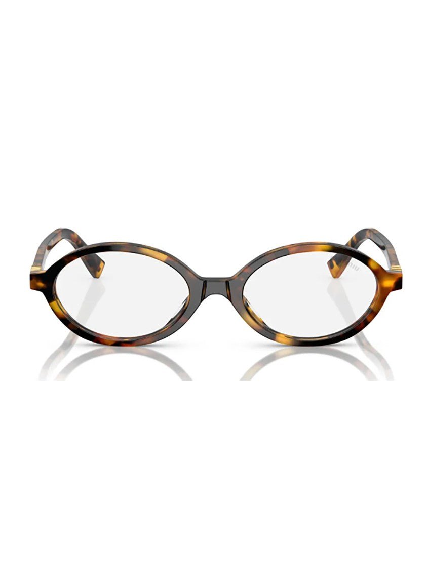 Miu Miu Oval Tortoiseshell Pattern Acetate Sunglasses