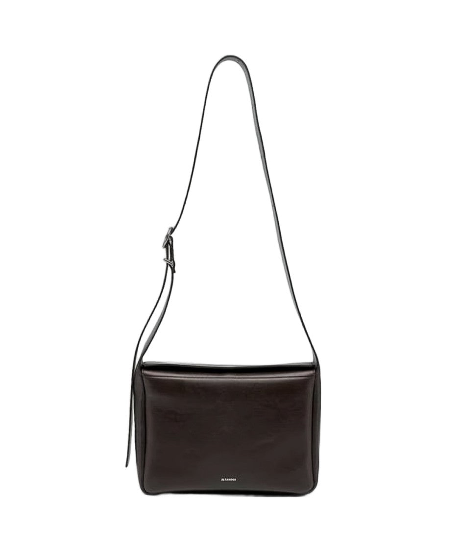 Jil Sander Smooth Polished Rectangular Shoulder Bag