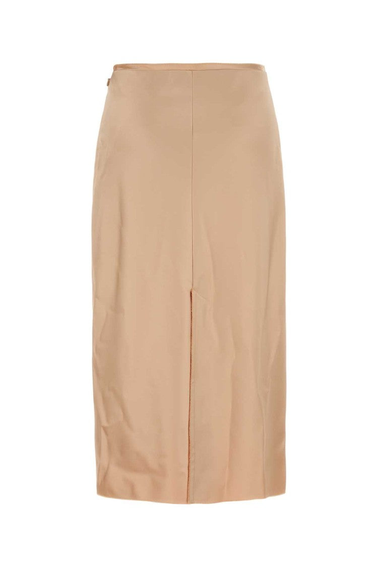Ami Skin Pink Stretch Satin Skirt
