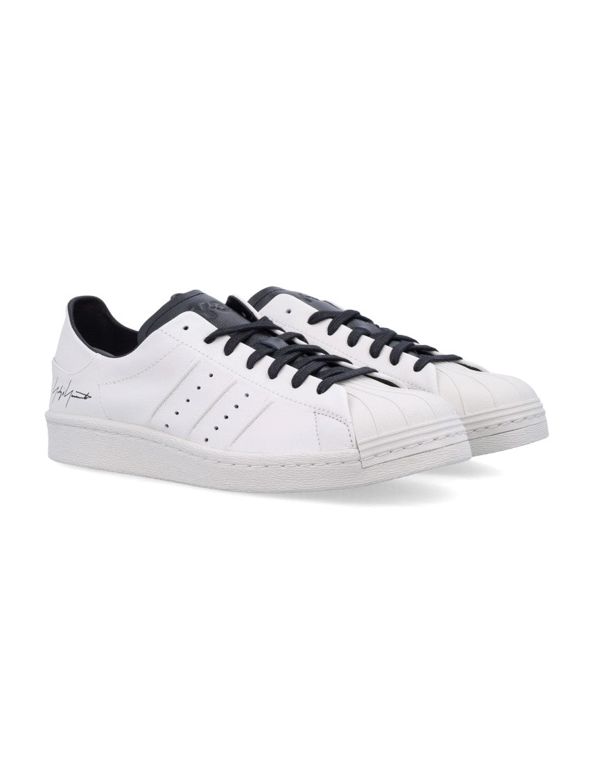 Y-3 Premium Leather Sneakers With Rubber Shell Toe