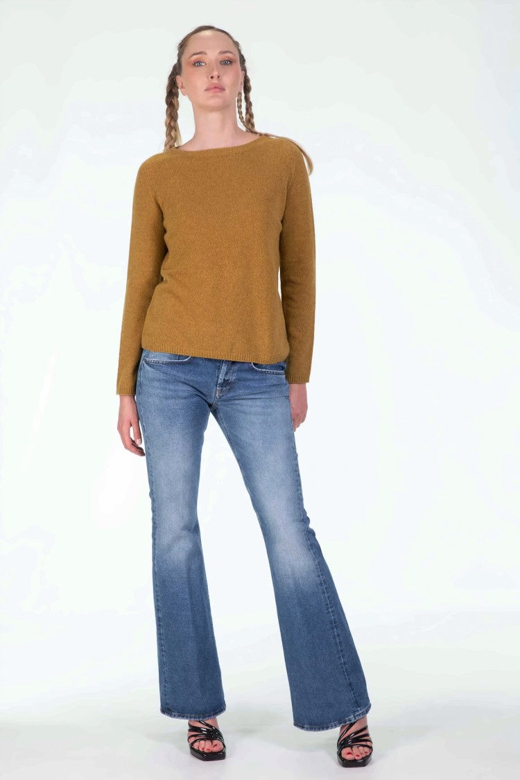 Max Mara Fine Ribbed Cashmere Blend Sweater