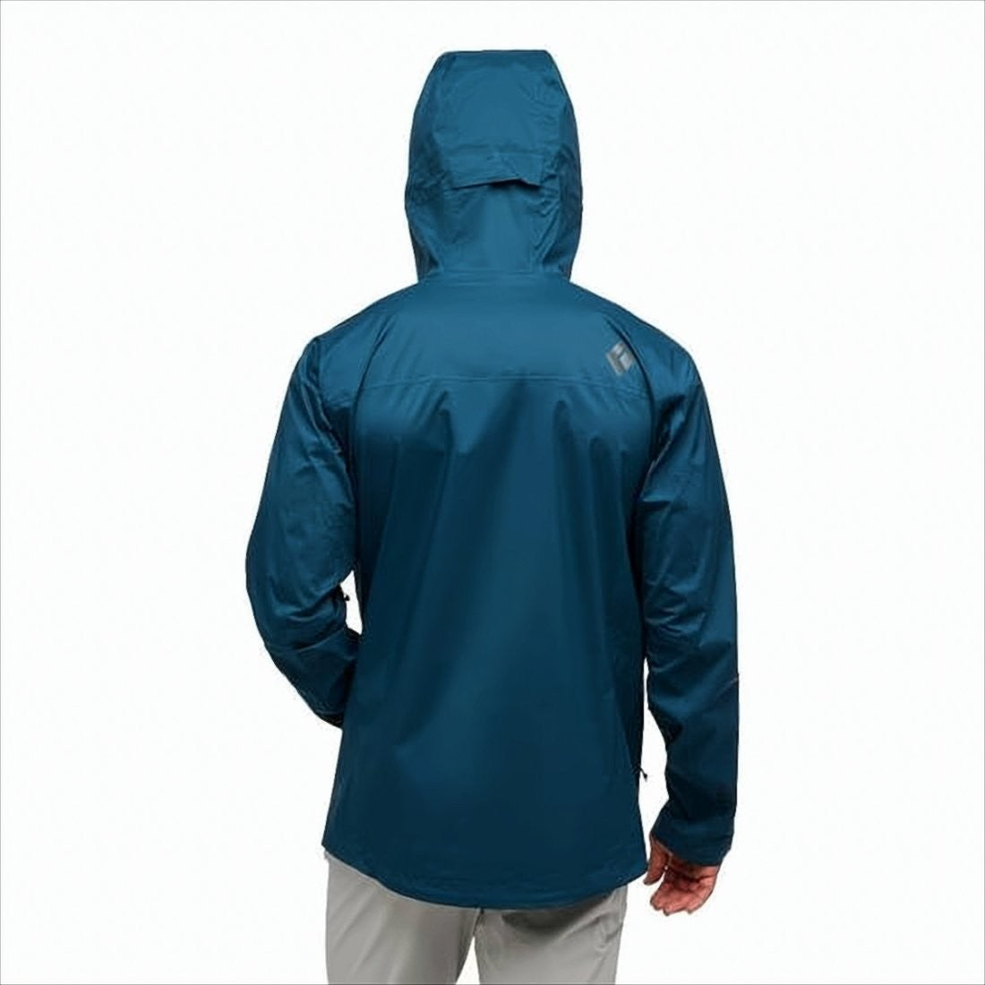 Black Diamond Streamlined Blue Nylon Jacket With Full Zipper