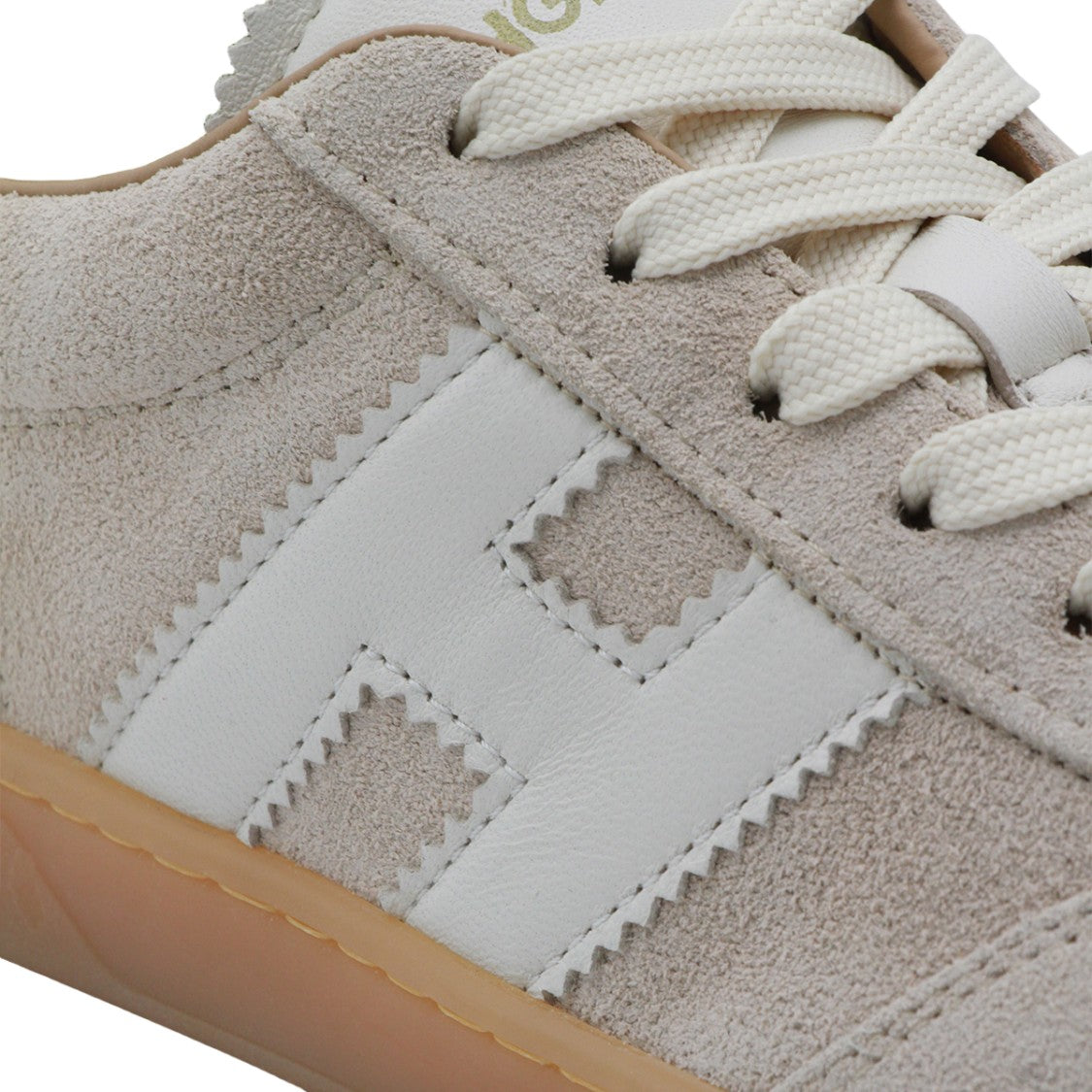 Hogan Soft Suede Sneakers With Contrasting Leather Logo