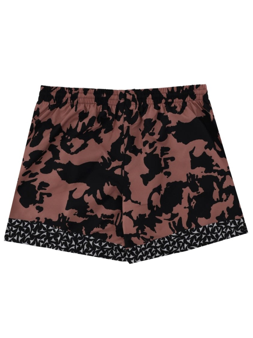 Dries Van Noten Abstract Floral Polyamide Geometric Trim Swim Shorts