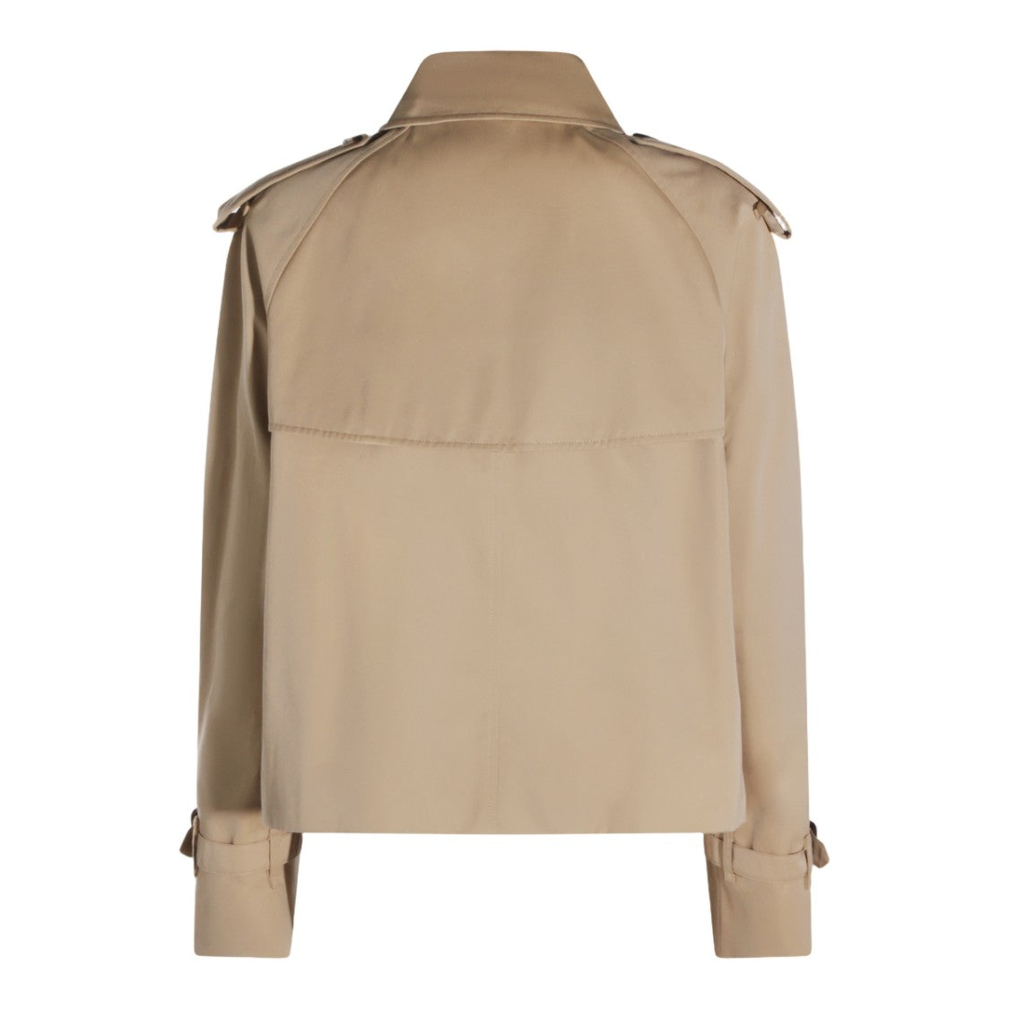 Burberry Cropped Double-Breasted Jacket With Tortoiseshell Buttons