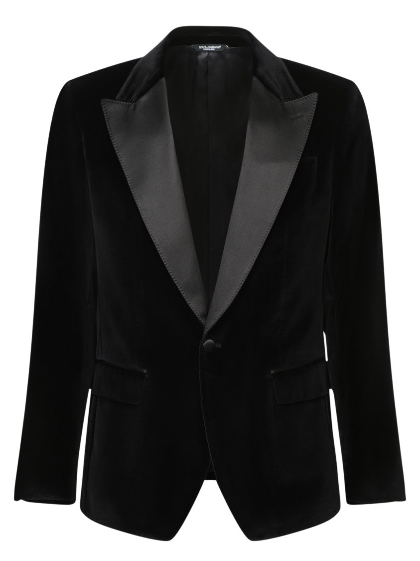 Dolce & Gabbana Black Blazer With Satin Lapels