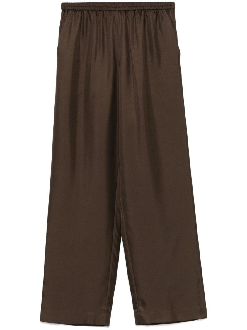 Loulou Studio Taupe Brown Alera Straight-Leg Trousers