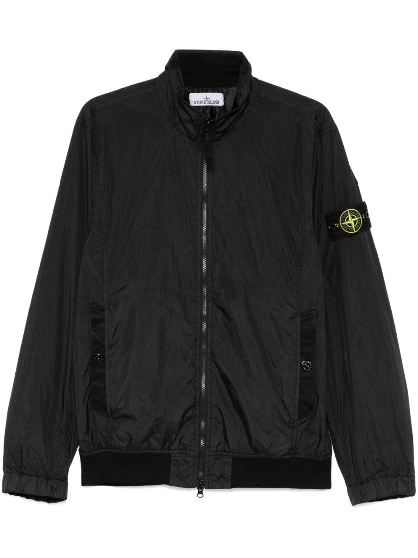 Stone Island Recycled Nylon Casual Jacket With Logo Badge