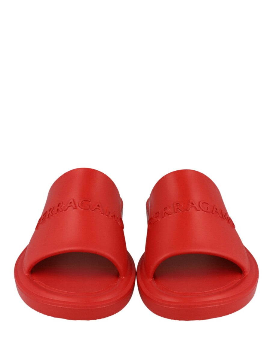 Ferragamo Giuneva Logo Embossed Slides