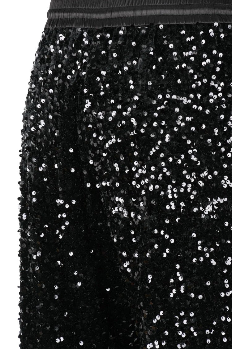 Emporio Armani Sequin Trousers Total - Black