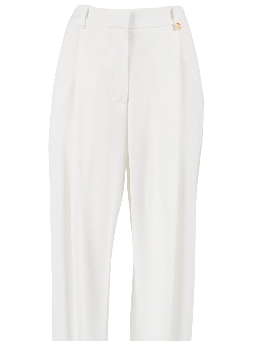 Elisabetta Franchi Straight Leg High Waist Straight-Leg Pants
