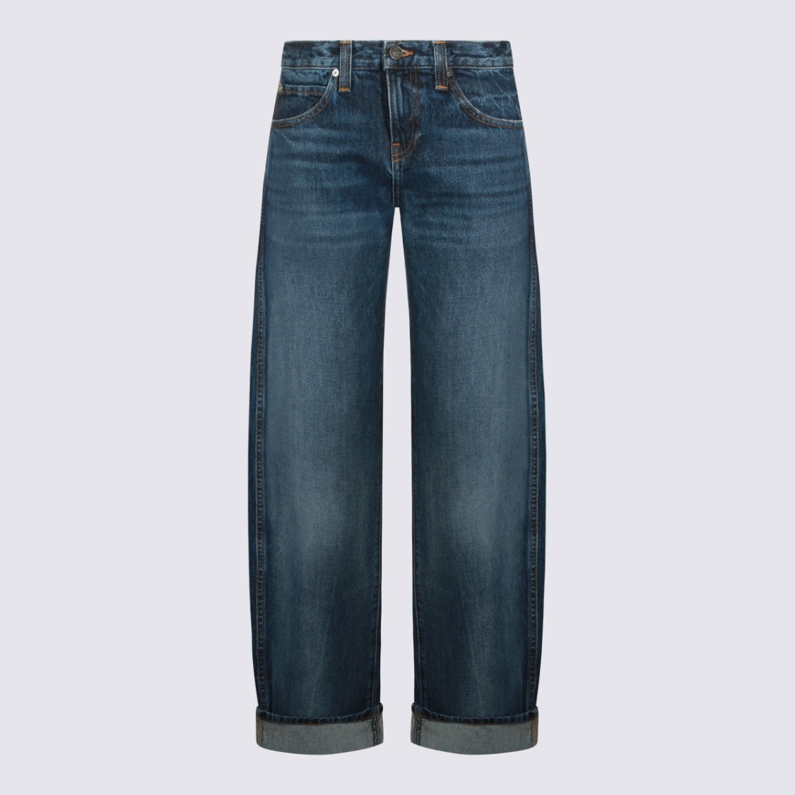 Khaite Blue Cotton Jeans