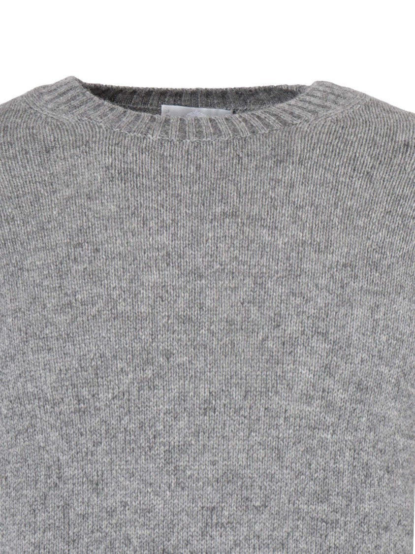 Sette Fili Cashmere Finely Knit Crew Neck Sweater In Soft Alpaca Blend