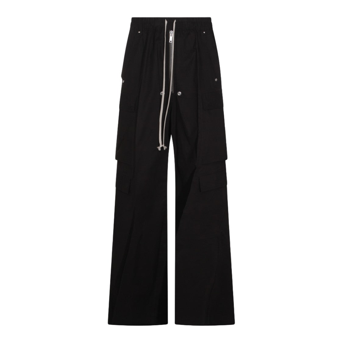 Rick Owens Wide-Leg Black Trousers With Elasticated Waistband