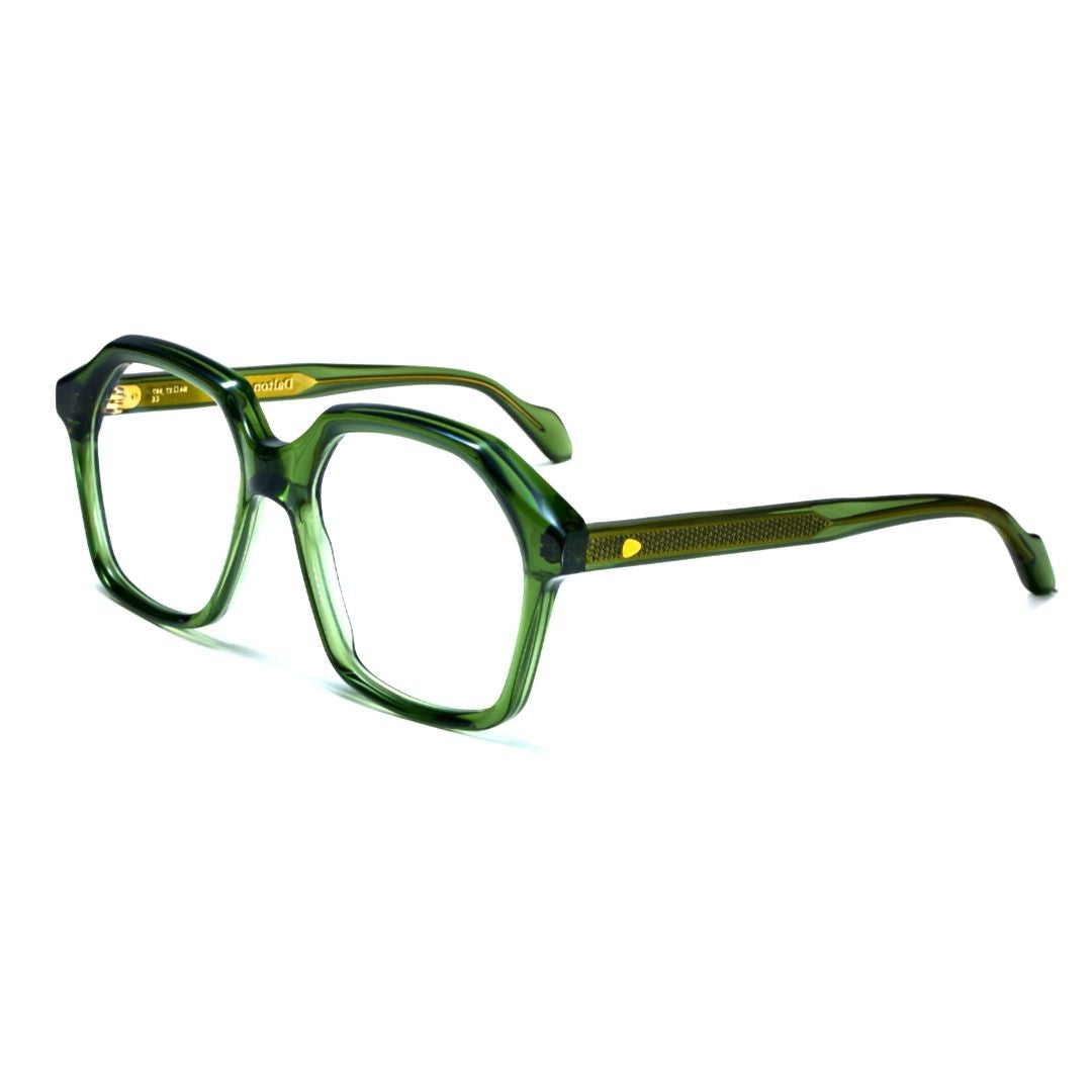 Hug Dalton 24K Translucent Green Acetate Eyeglasses With Gold Accents