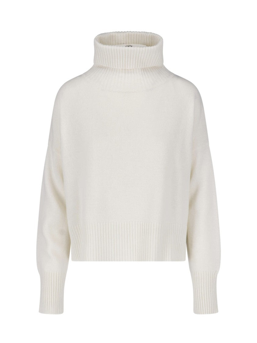 Ma'ry'ya Virgin Wool-Cashmere Ribbed Turtleneck