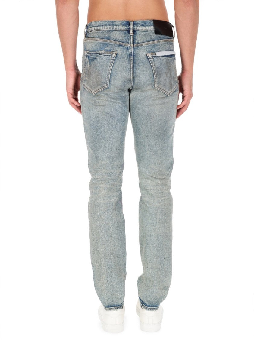 Purple Brand Faded Light Blue Whiskering Jeans