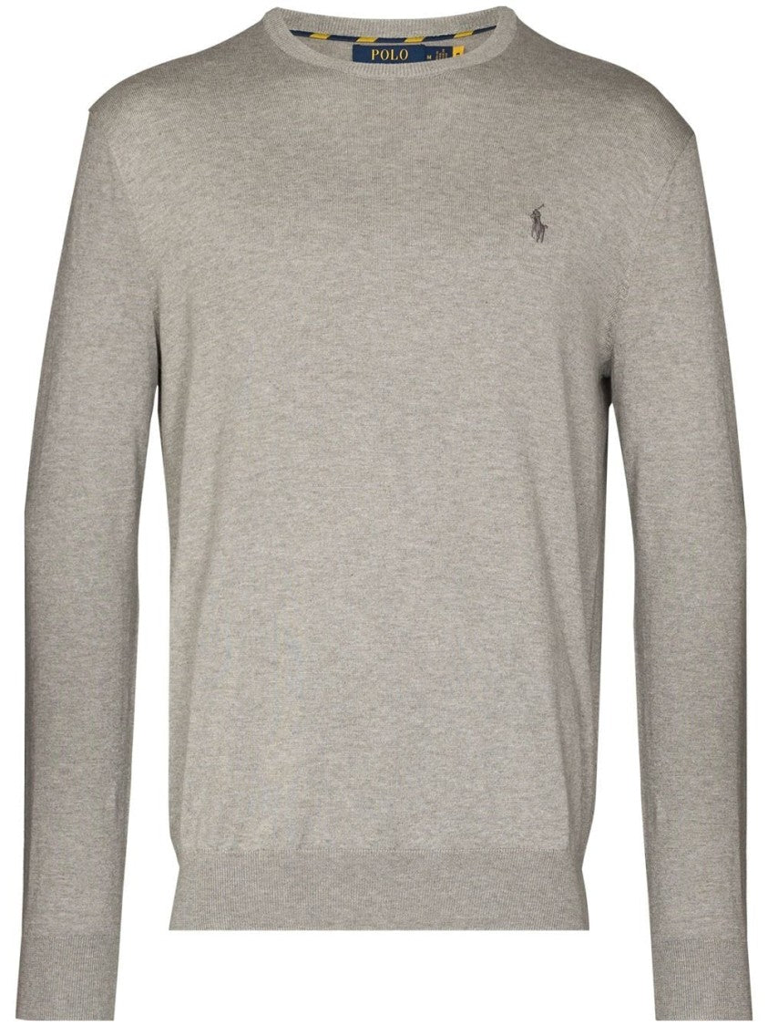 Polo Ralph Lauren Slim Fit Grey Cotton Sweater