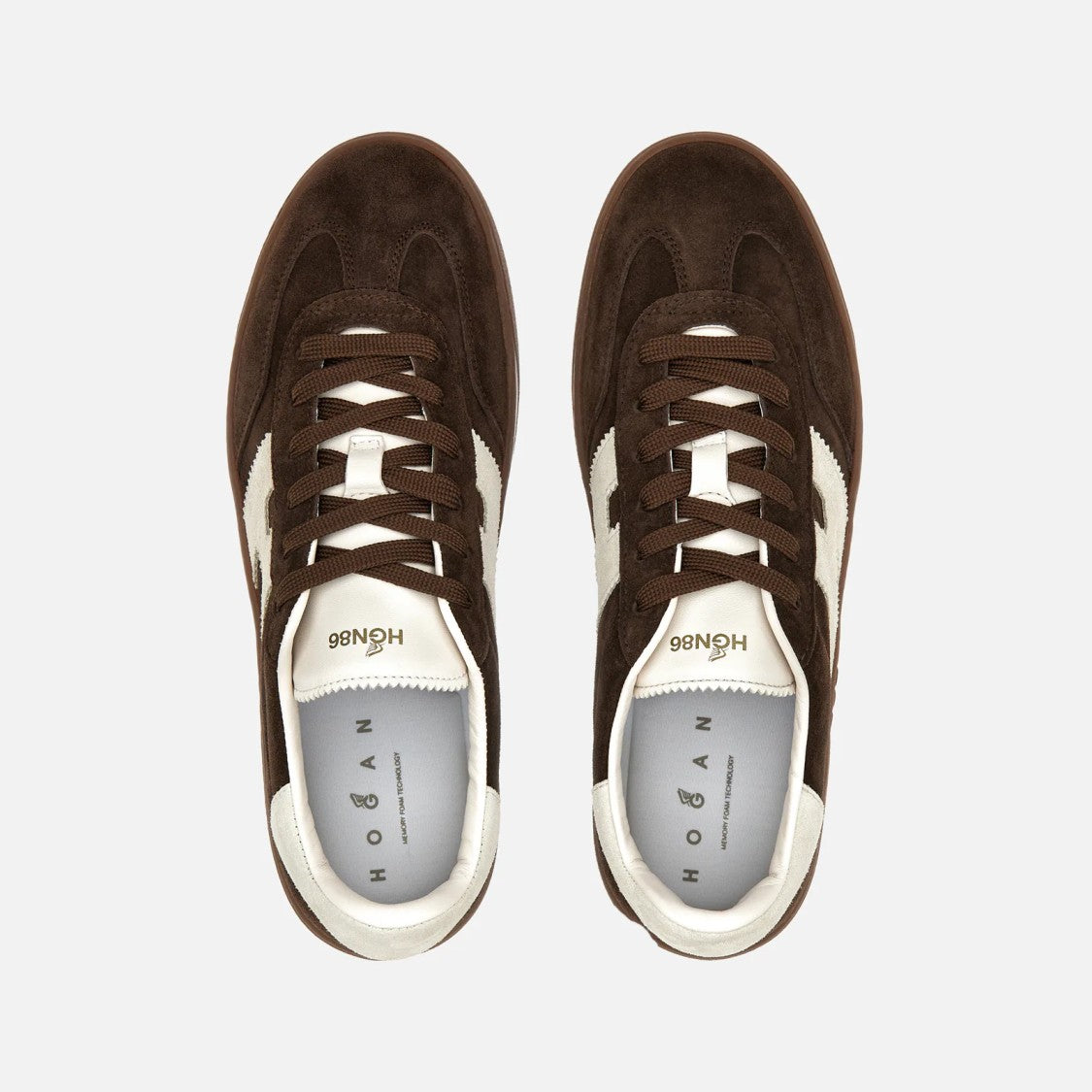Hogan Brown Cool H Leather Sneakers
