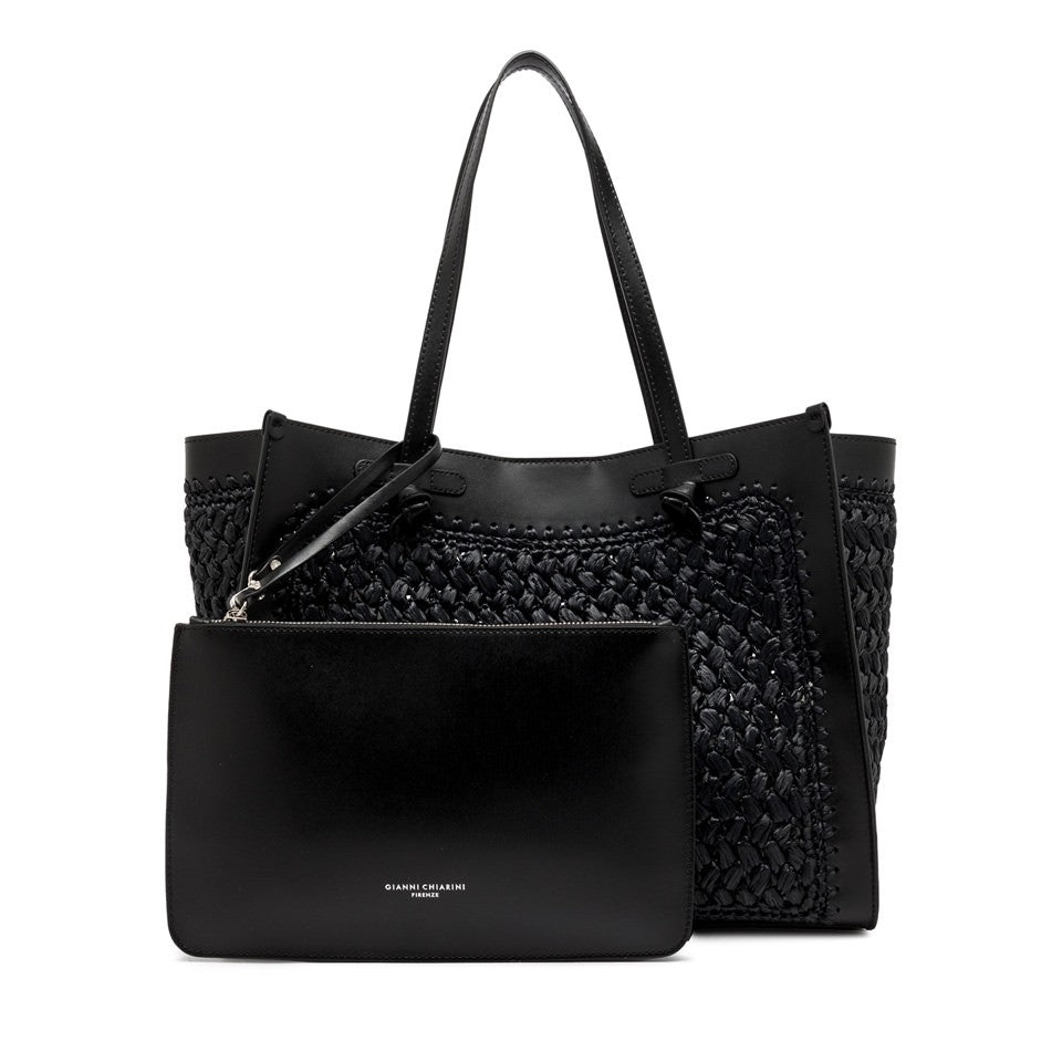 Gianni Chiarini Marcella Refined Black Leather Shoulder Bag