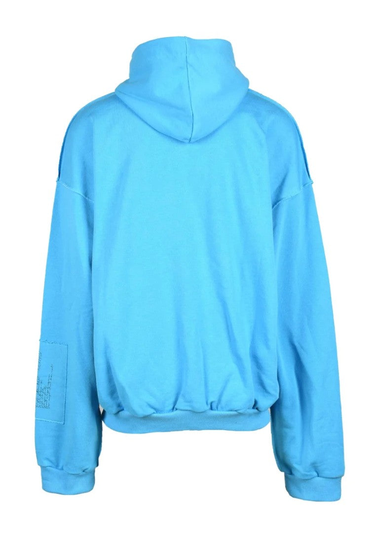 Takeshy Kurosawa Turquoise Cropped Cotton Sweatshirt