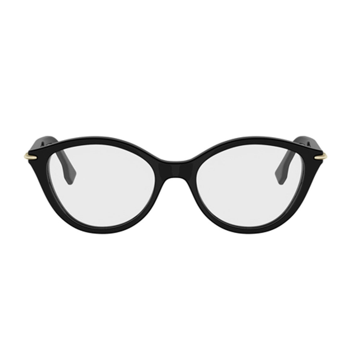 Fendi Black Selleria Acetate Round Sunglasses