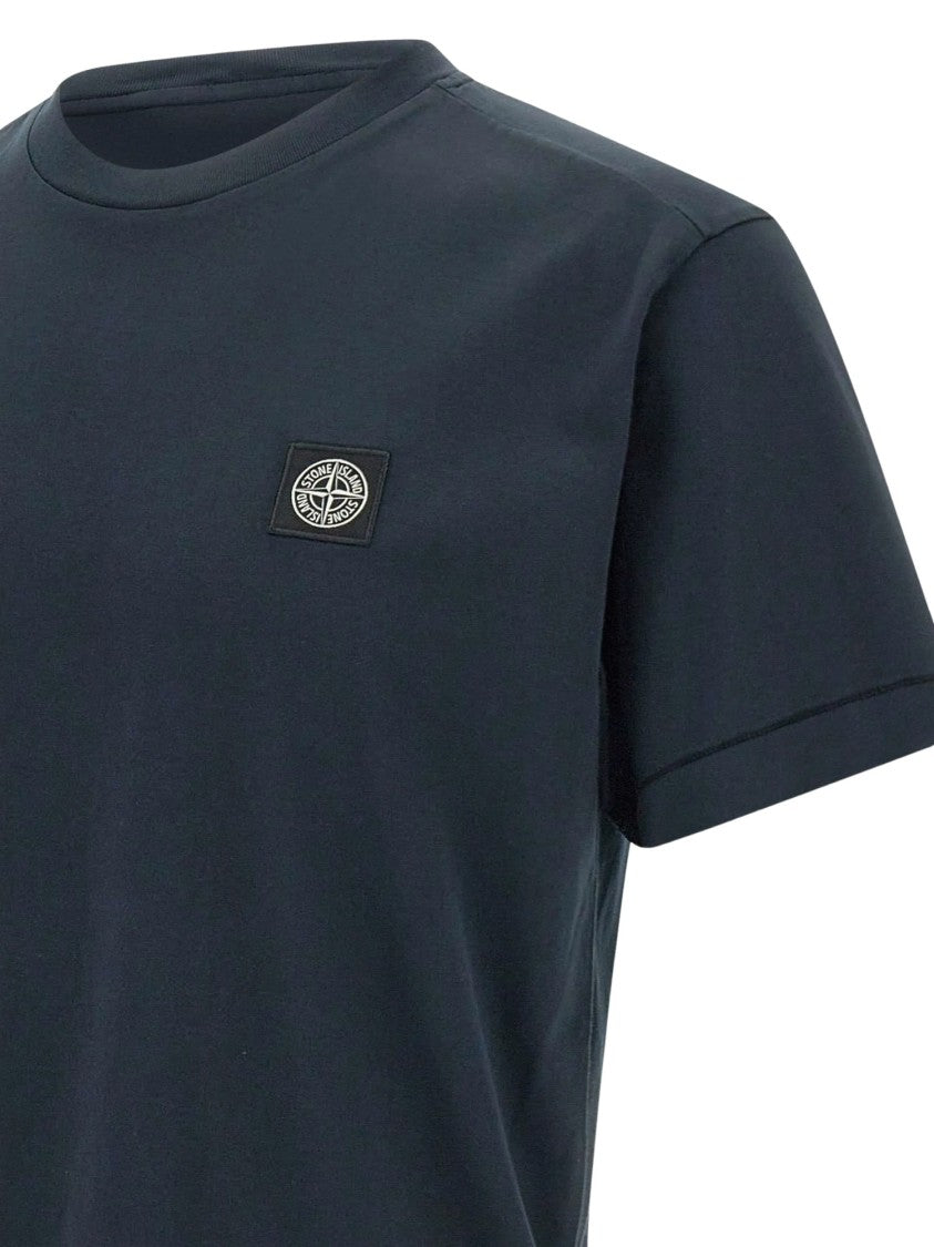 Stone Island Ss Patch Logo Cotton T-Shirt