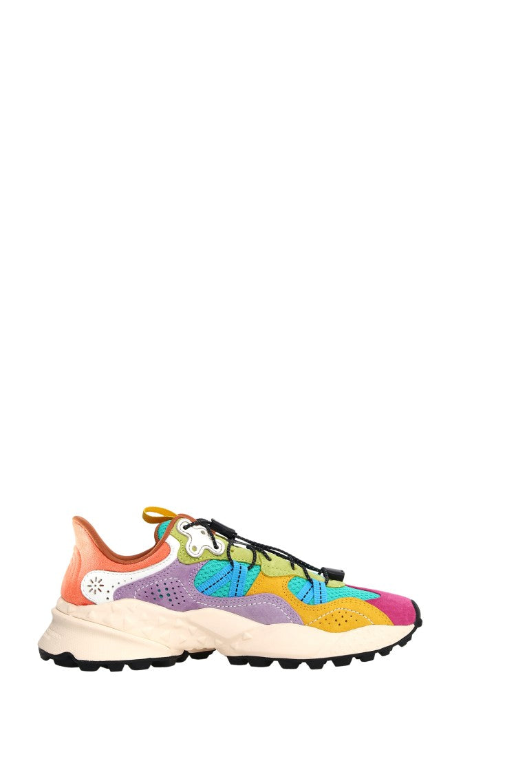 Flower Mountain Multicolored Suede And Technical Fabric Sneakers