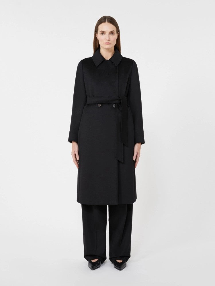 Max Mara Timeless Black Wool Bcollage Coat