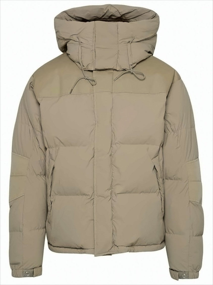 Ten C Boxy High-Collar Down Coat With Detachable Hood