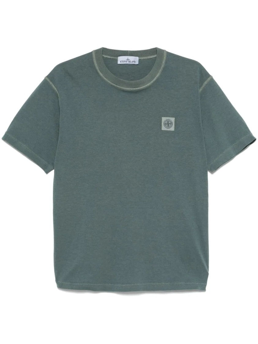 Stone Island Fissato-Effect Organic-Cotton T-Shirt