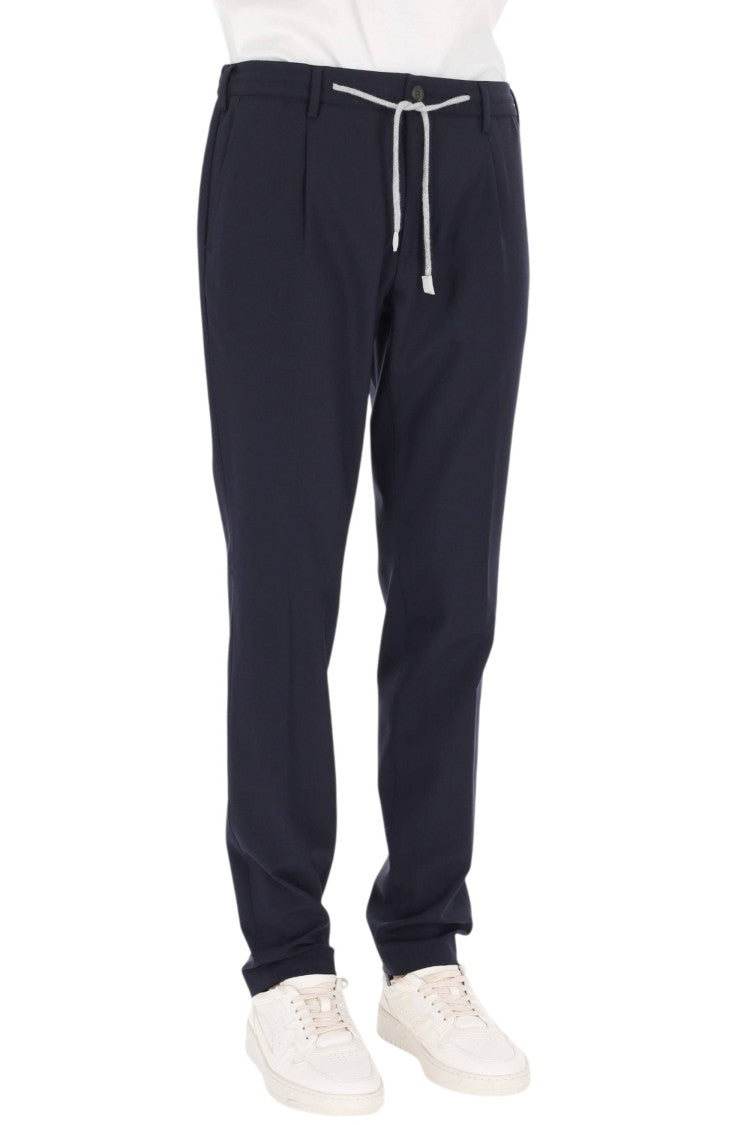 Eleventy Bi-Stretch Virgin Wool Drawstring Joggers