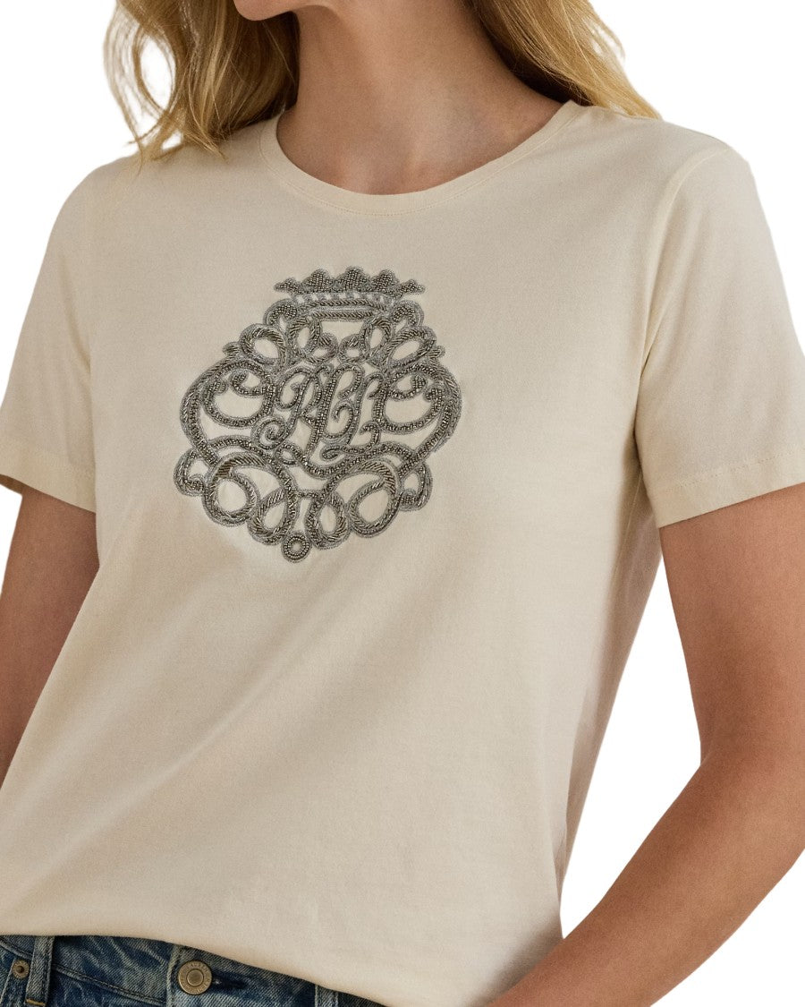 Lauren Ralph Lauren Ornamental Embroidered Short Sleeve T-Shirt