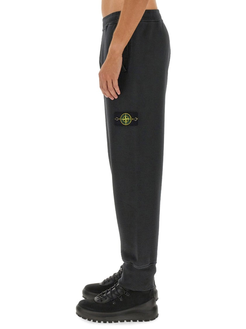 Stone Island Grey Tapered Leg Jogging Pants