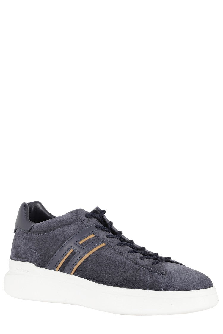 Hogan Blue H580 Laced Suede Leather Sneakers