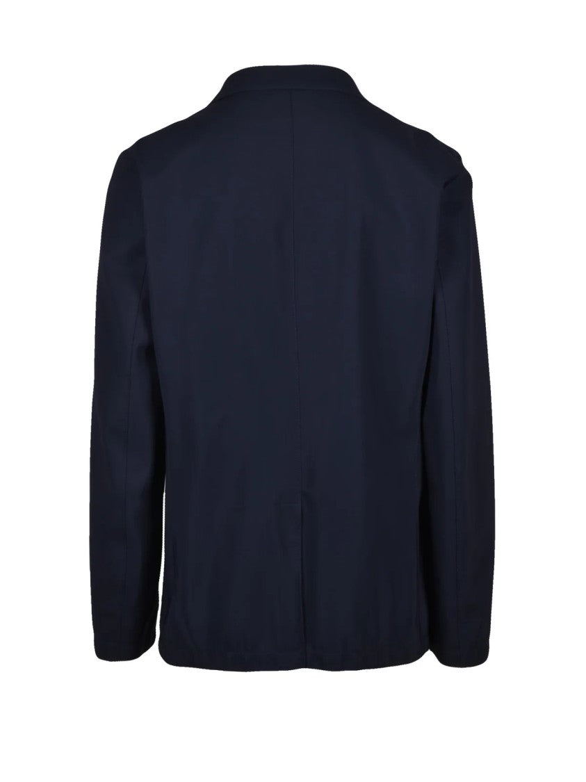 Herno Blue Polyamide Elastane Stretch Nylon Jacket